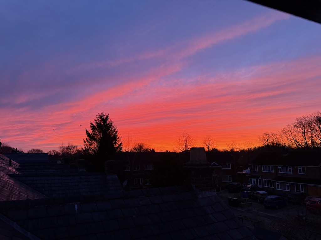 Red sky at dawn