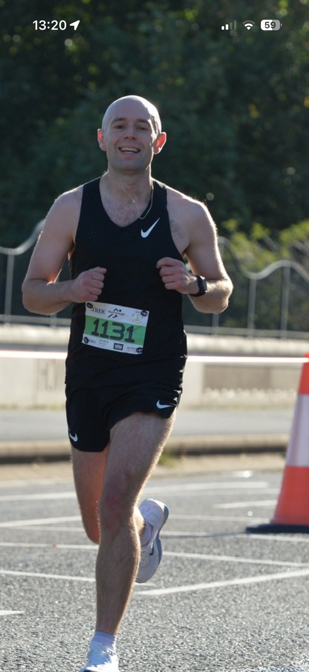 Race day — crossing the line